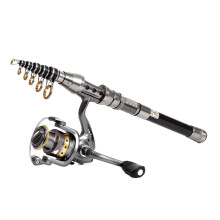 Carbon Fiber Robust More Adventure Telescopic Fishing Bags Stainless Steel Telescopic Pole Carry Fiber Spinning, 2.4 m
