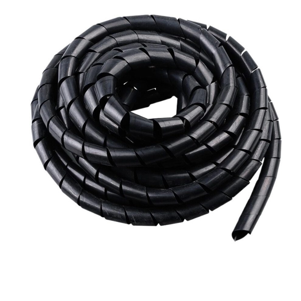 Spiral Wrap Plastic Wire Sheath 10Mm Id 7.5M Black 9189345690013