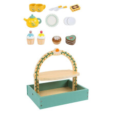 Nachmittagstee-Set aus Holz, Spielzeughaus zum Rollenspiel, Holzspielzeug, Tee