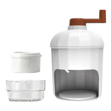 Triturador de gelo portátil e eficiente para raspadinha, com bandeja para gelo, ideal para bebidas geladas.