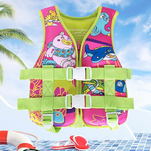's buoyancy training jacket  Comfortable lightweight swimming aid Pink 1