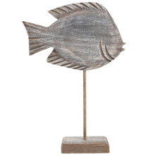 Handgeschnitzte rustikale Fischstatue aus Holz, dekorative Holzkunstsammlung, fischförmige Verzierung