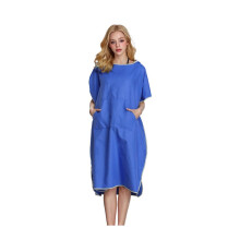 Changing robe, microfiber, quickdrying, lightweight, one size (Blue)