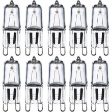 G9-Halogenlampen 28 W (29 W) 230 V 2800 K Warmweiß, dimmbar, G9-Kapsellampen für Kronleuchter, Wandleuchten, Tischlampen, 10er-Packung - 202