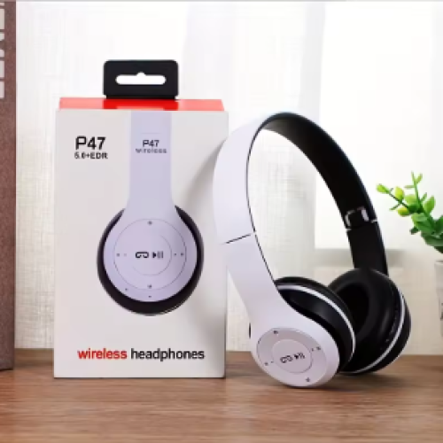 Zaprix White P47 Bluetooth 5.0 Wireless Headphone 1