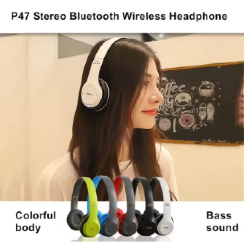 Zaprix White P47 Bluetooth 5.0 Wireless Headphone 2