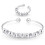 Angstring für Damen, Silberring, Perlen, verstellbares Angstring-Armband-Set 1