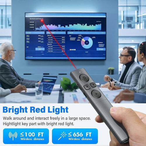 Presenter 2-in-1 USB Typ-C Präsentationsklicker Drahtlose Präsentationsfernbedienung 2