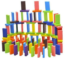 Barneleker, Domino-leker, Treleker, Dominoleker, Fargerike dominoer, Konstruksjonsspill, Barnedominoer, Dominoer,