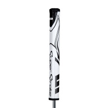 SuperStroke Zenerg SS2R Golf Putter Grip with No Taper Enhanced Spyne Technology,  Multi-Zone Texturing and Tech-Port, White/Black