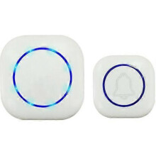 Intelligente drahtlose Türklingel mit Gong und Türklingel, elektronische Türklingel für Zuhause, ein bis zwei Pager (Weiß)