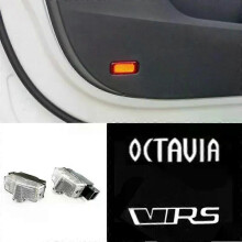 2x LED-Türprojektoren mit Logo für Skoda VRS Octavia A7 (2015-2022), Karoq YETI (2012-2017), Kodiaq (2016-2021)