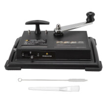 Zigarettenrollmaschine, Doppelspur, verdickte Zigarettenwalze, manueller, gerader Drucktabakinjektor, schwarz, 8 mm/0,31 Zoll