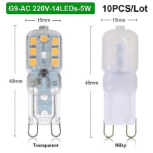 10 Stück/Lot G4 LED 12V G9 LED-Lampe 220V LED-Lampe 3W 5W 7W SMD2835 Kronleuchter Ersatz für Halogenlampen Milchig