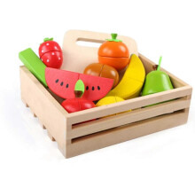 Holzspielzeug für Kinderküche, Holzspielzeug-Obstschneideset für Kinder, Obstschneider aus Holz