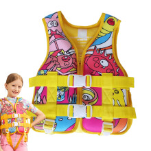 Baby life jacket swimming pool vest, adjustable swimwear water toy for girls children pool vacation yellow