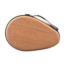 Table Tennis Racket Bag Ping Pong Paddle Pocket for Travel Competition, Brown