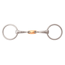 JP Stainless Steel Copper Oval Link Loose Ring Snaffle Bit, 5.5'