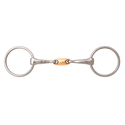 JP  Stainless Steel Copper Oval Link Loose Ring Snaffle Bit, 5.5'