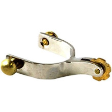 The Littlest Buckaroo Toddler Spurs for Kids - Nickel Plated, Stylish Boot Spurs with Star Burst Rowel