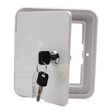 Electric Power Cord Cable Hatch Square Cover Compartment for 2 Lock Ke