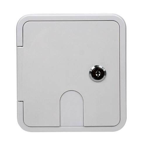 Electric Power Cord Cable Hatch Square Cover Compartment for 2 Lock Ke 1