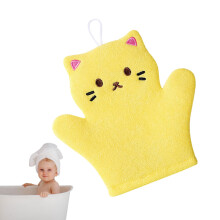 Massage Gloves for Soothing Massage Gloves for Gentle Touch Comfort Soft Mitt for Baby Relaxation, Good Routine Aid Orange