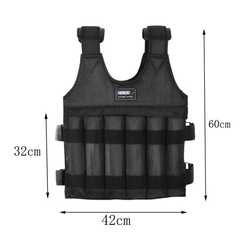 50KG Adjustable Workout Weighted Vest Exercise Strength Training Fitne 1