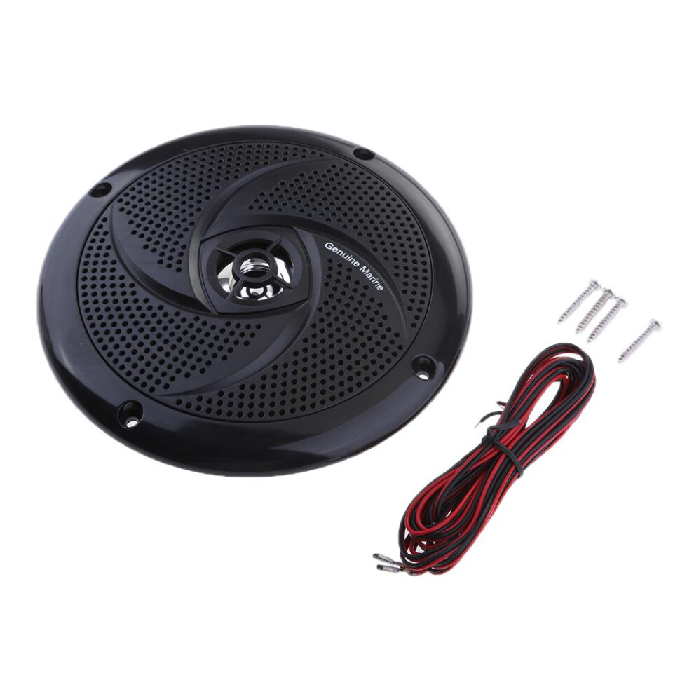 Waterproof Round Speaker Sound System For Boat Marine Car Rv Black 808729191005