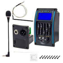 EQ 5-band Acoustic Guitar Piezo Pickup Preamp Tuner System with LCD Sc