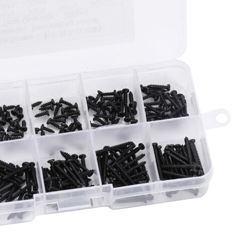 250 Pieces M2 Self Tapping Screw DIY Drilling Screws Assortment Kit Bl 2