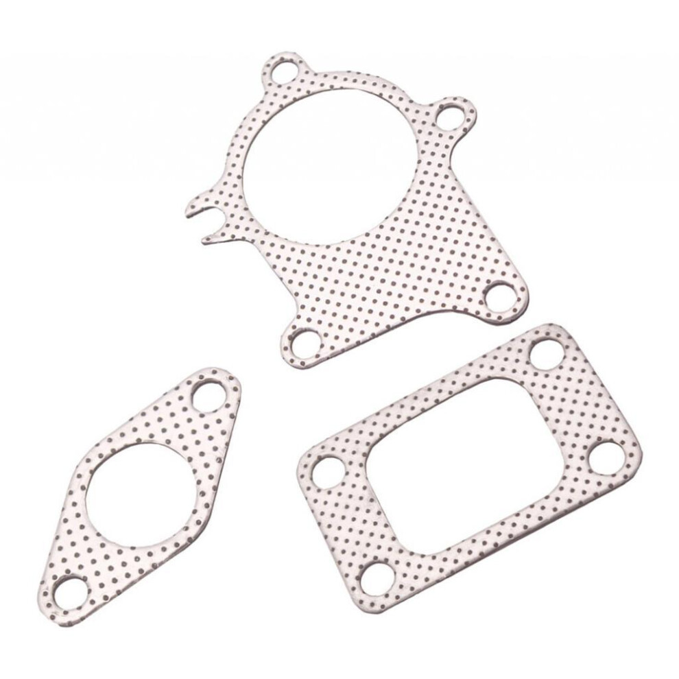 T3/T4 Turbo 5 Bolt Turbocharger Downpipe Gasket Combo Kit For Universa 784144516039