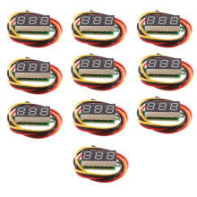 10PCS 0.28In 3 Wire LED DC 0-100V Voltmeter Digital Voltage Meter Test