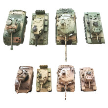 8Pcs 1:72 Scale Tank Model Simulation Showcase DIY Tank Puzzle for Adu