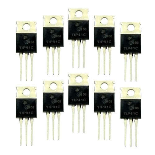 10 Pieces TIP41C Transistor Power Amplifier 100V 6A NPN Triode 1