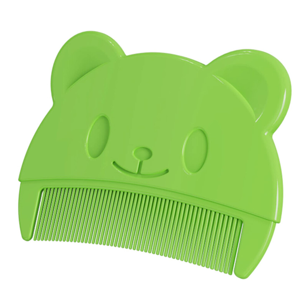 Newborn Caps Comb Head Cleaning Comb Bear Shape Comb Travel Hair Comb For Baby Toddler Bath Head Massage Green
