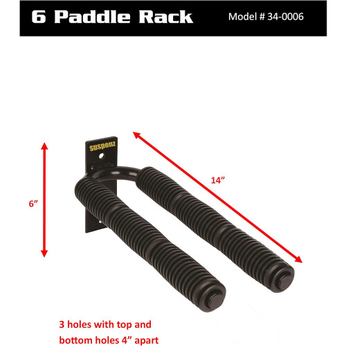 6-Paddle Rack Black, 14' 1