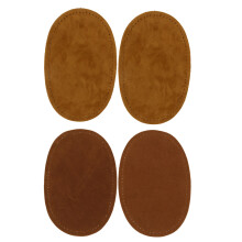 2 Pairs Sew-On Oval Elbow/Knee Patches Repair Sewing Applique Brown/Ca
