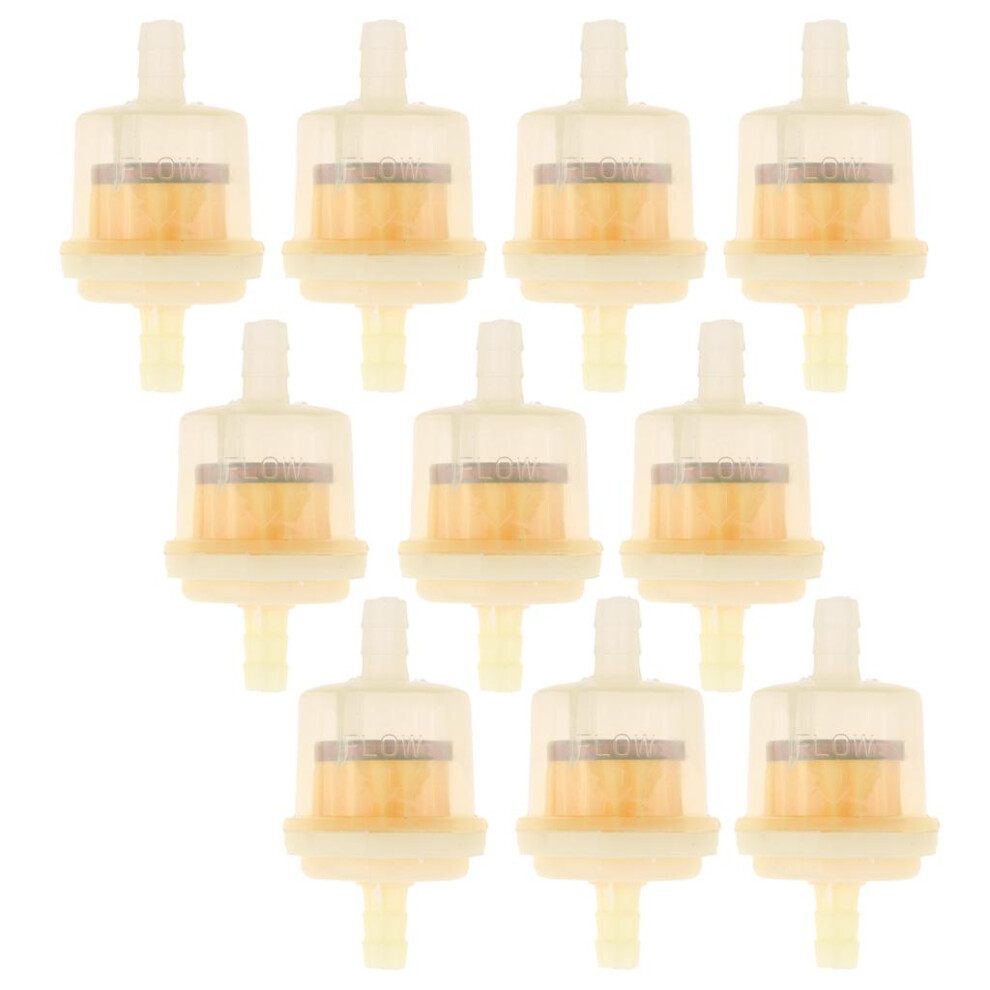 10 Pcs Plastic Motorcycle Petrol Inline Fuel Filter For 1/4'' 5/16'' P 712758374523