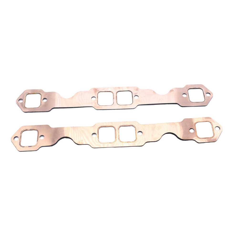 2Pcs Sbc Oval Port Exhaust Gasket Seal For Chevy Sb 327 305 350 383 798775813252