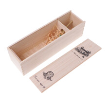 Wine Bottle Wooden Box with Handle for Wedding Birthday Party Annivers