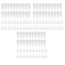60 Pieces Heavy Duty Plastic Hard Wall Hooks for Photo Picture Frame H