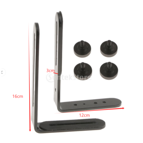 Dual L-shaped Metal Bracket/Holder Mount for  Camera&Speedlite Flash 2