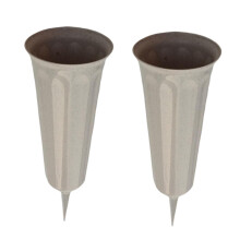 2Pcs Stake In Ground Flower Vases Container Holder