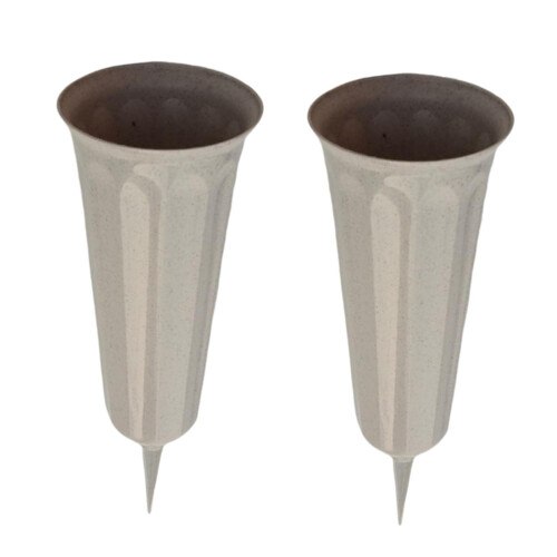 2Pcs Stake In Ground Flower Vases Container Holder