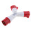 380V-415V 32A 4 Pin Industrial Plug Socket Waterproof Connector 3P+E R 1