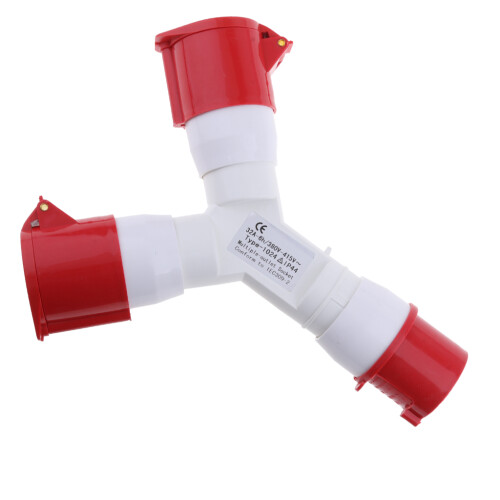 380V-415V 32A 4 Pin Industrial Plug Socket Waterproof Connector 3P+E R 1