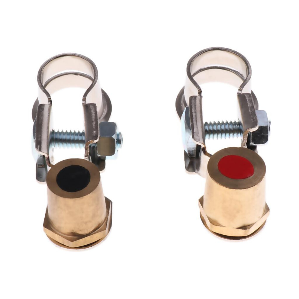 2Pcs Positive Negative Car Battery Terminal Clamp Clip Connector Exten 6902680054394
