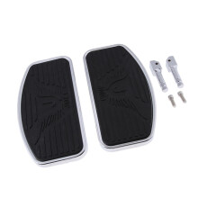 Pair Black Motorcycle Foot Pegs Bracket Rider Footboard for Honda for