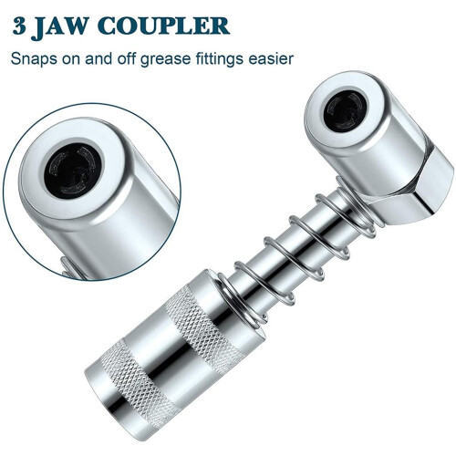 90 Degree Grease Coupler Grease Fitting Tool Coupler Adapter Accessori 2